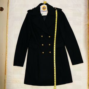 H&M Wool Blend Pea Coat Navy Sz 6